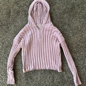 Cropped pink sweater size small